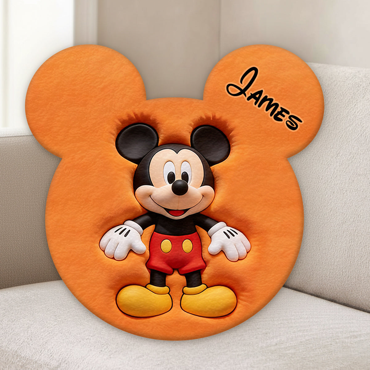 Personalized Mickey Mouse Body Pillow Custom Shape Gift for Kids
