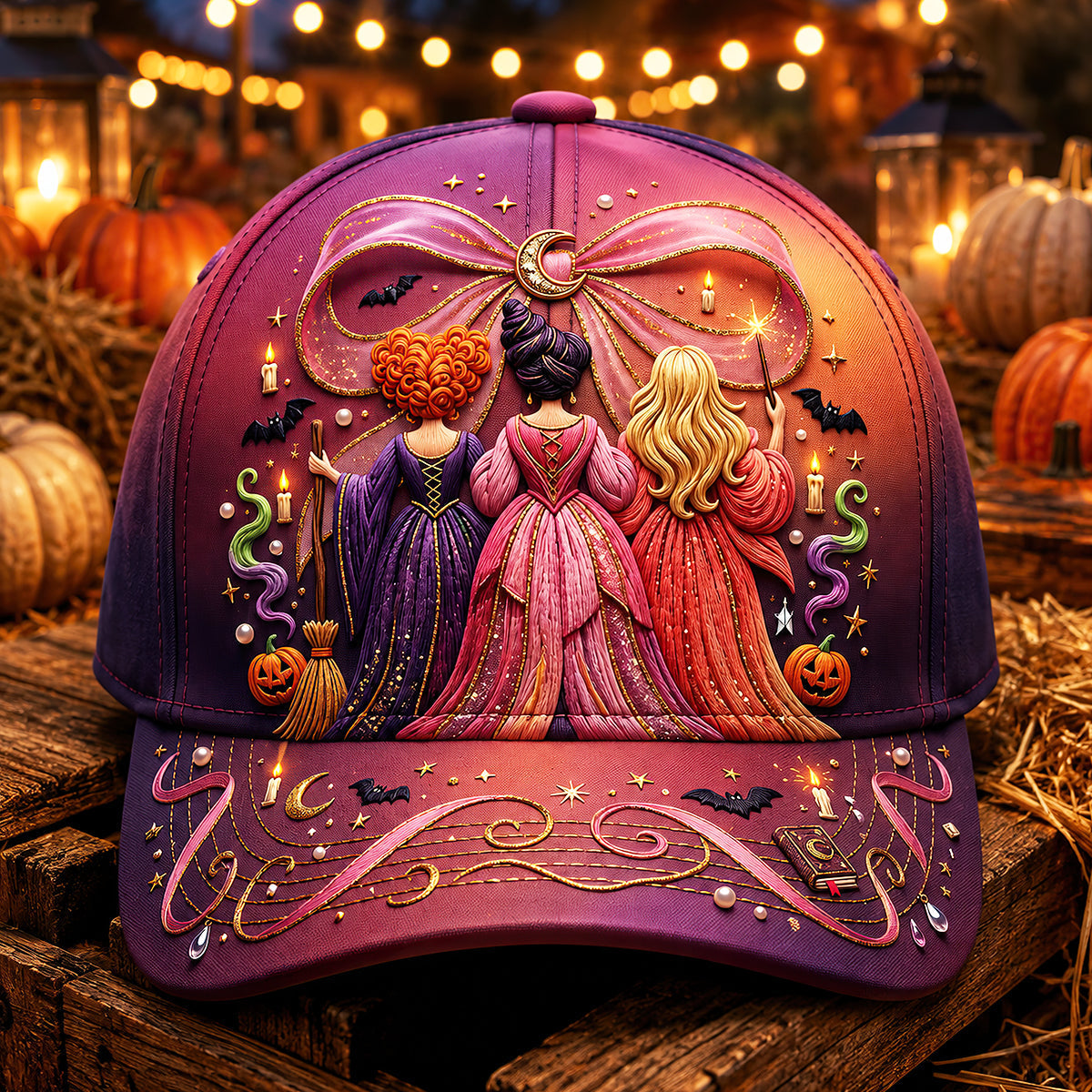 Personalized Halloween Witch Cap Unique Gift for Her Classic Cap GradoCreations