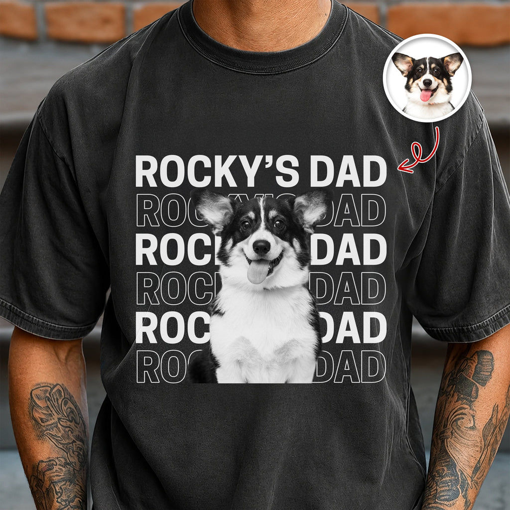Personalized Dog Cat Photo Comfort Shirt Gift for Dad Mom Comfort Shirt GradoCreations