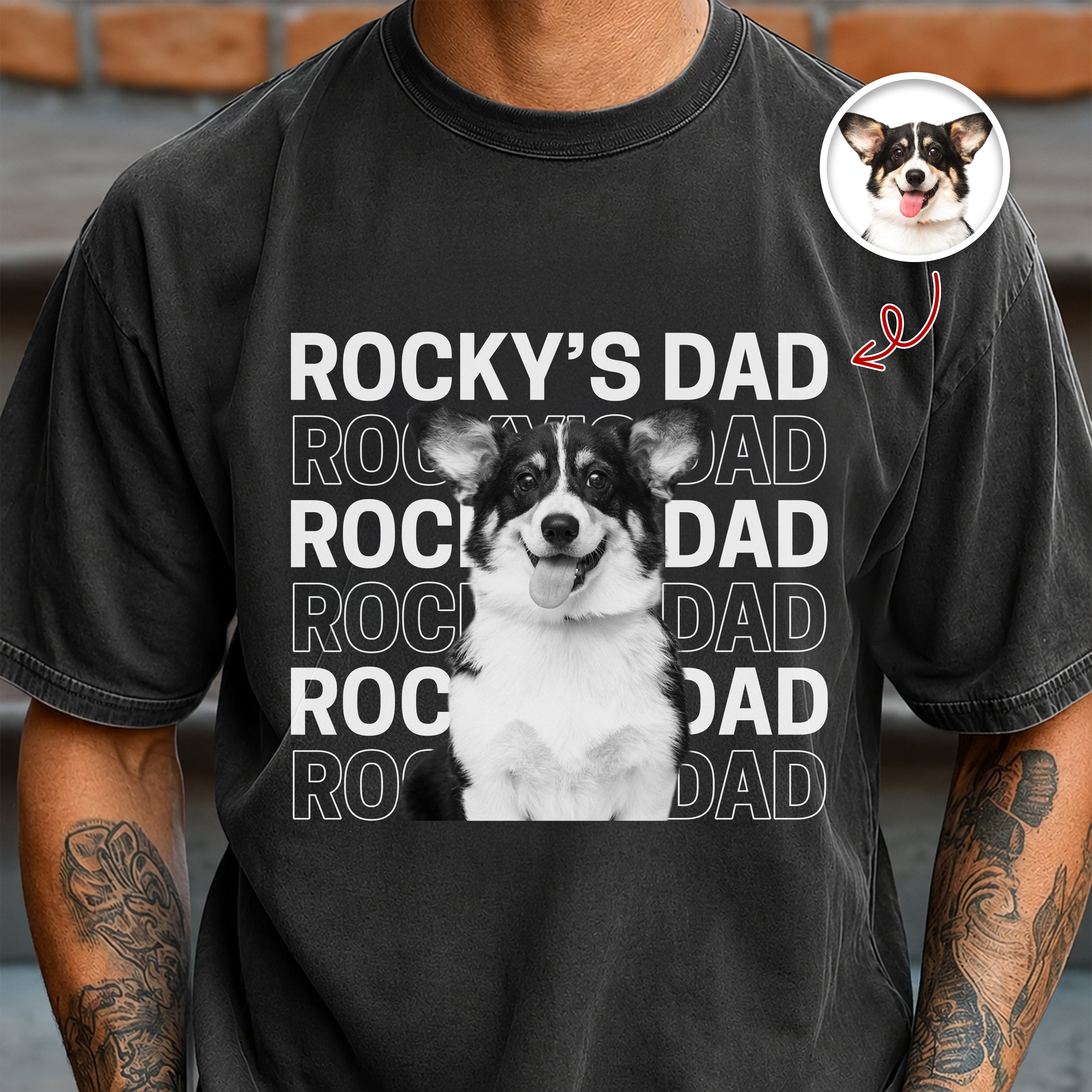 Personalized Dog Cat Photo Comfort Shirt Gift for Dad Mom Comfort Shirt GradoCreations