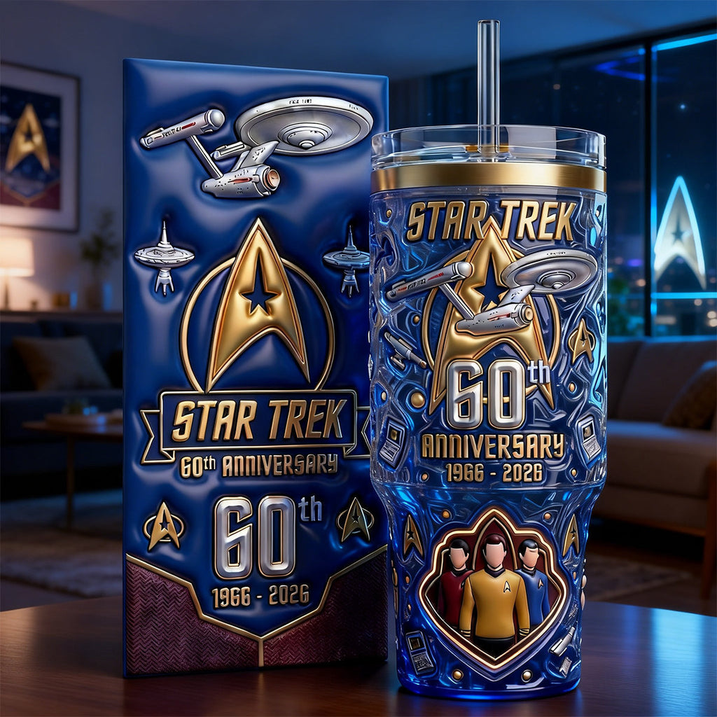 Personalized Star Trek 60th Anniversary Tumbler Gift for Movie Fans Tumbler GradoCreations