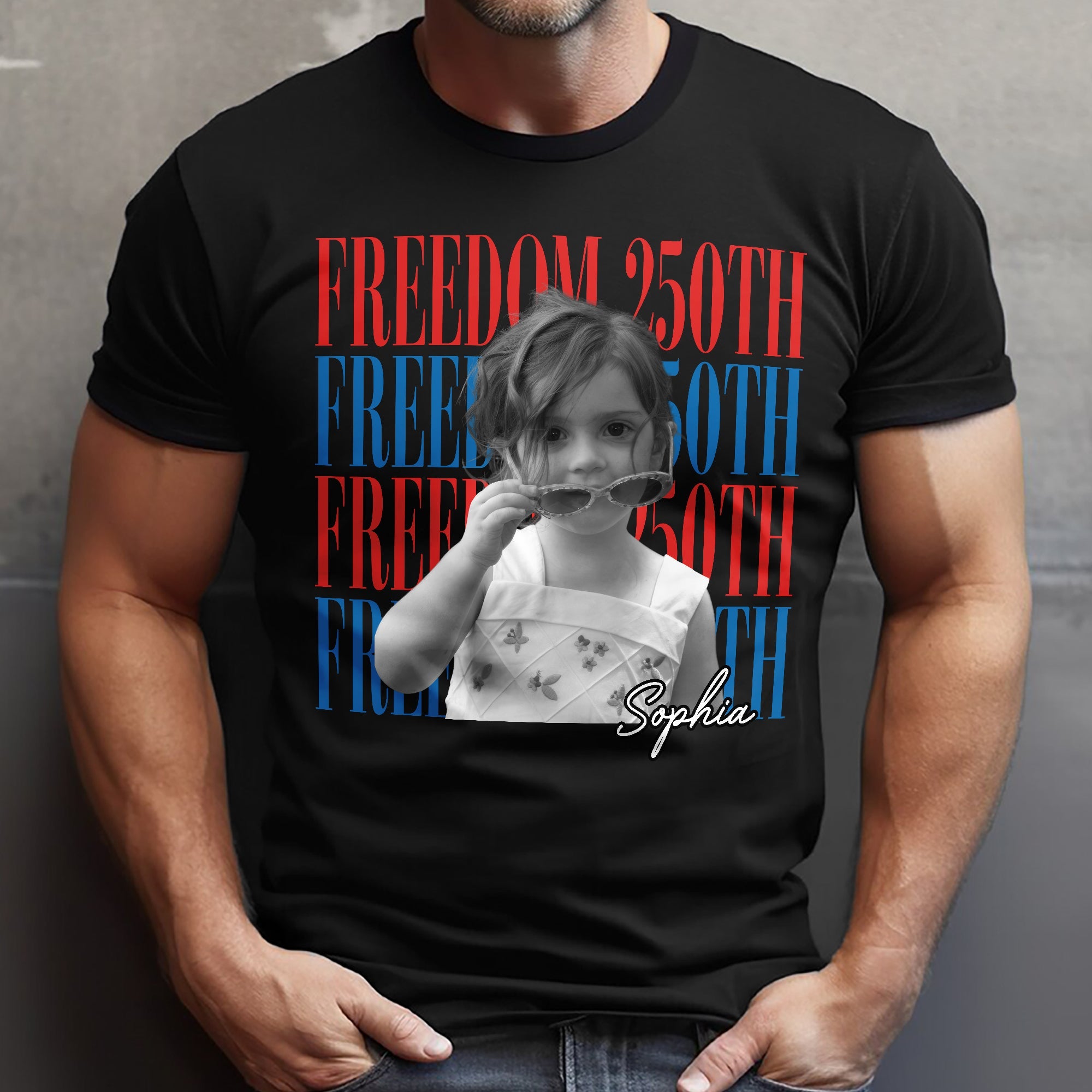 Custom Photo Comfort Shirt Personalized 250th Freedom Gift Comfort Shirt GradoCreations