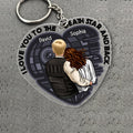 Personalized Death Star Acrylic Keychain Unique Gift for Couple