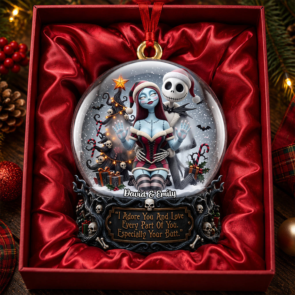 Personalized Gothic Acrylic Ornament for Couples - Christmas Gift Ornament GradoCreations