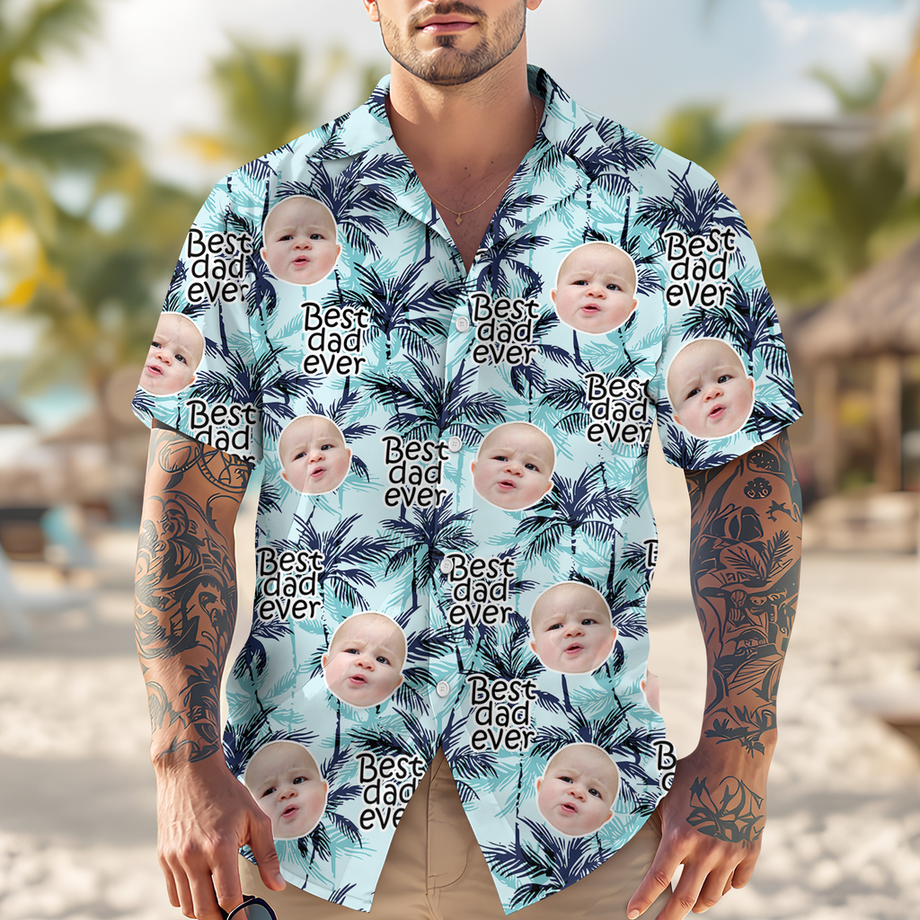 Personalized Hawaiian Shirt Custom Photo Gift for Dad HN590 - AOP Hawai Shirt GradoCreations
