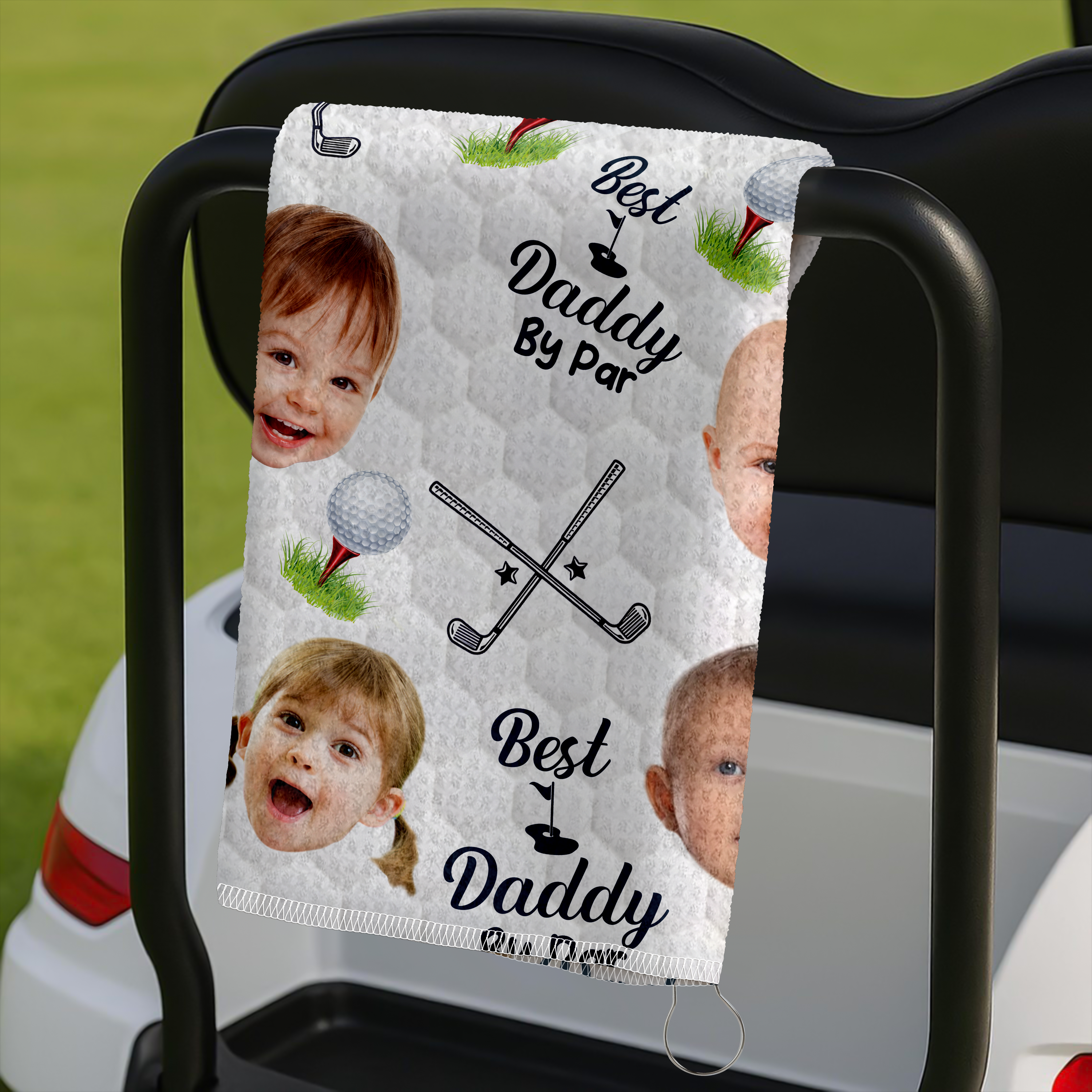 Personalized Photo Golf Towel Gift for Grandpa Golfer HN590 - Golf Towel GradoCreations
