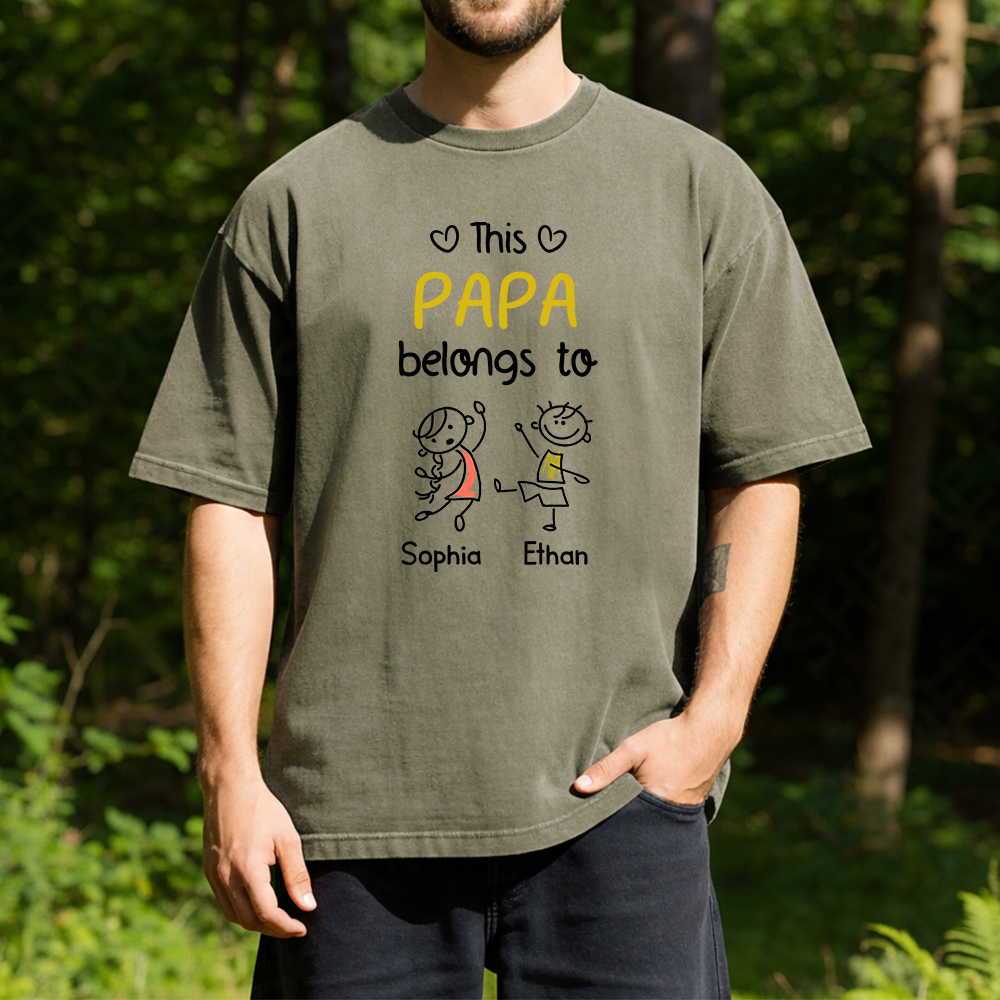 Personalized Comfort Shirt for Dad with Custom Family Design Comfort Shirt GradoCreations