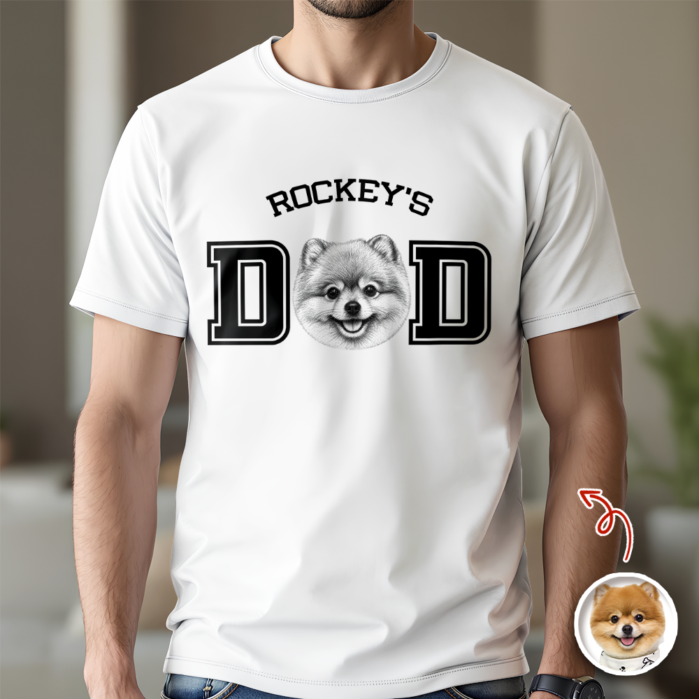 Custom Photo T-Shirt for Dog Dad Personalized Father's Day Gift HN590 - Tshirt AI fix GradoCreations