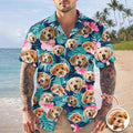 Personalized Tropical Aloha Shirt Custom Face Photo Gift for Dad HN590 - AOP Hawai Shirt GradoCreations