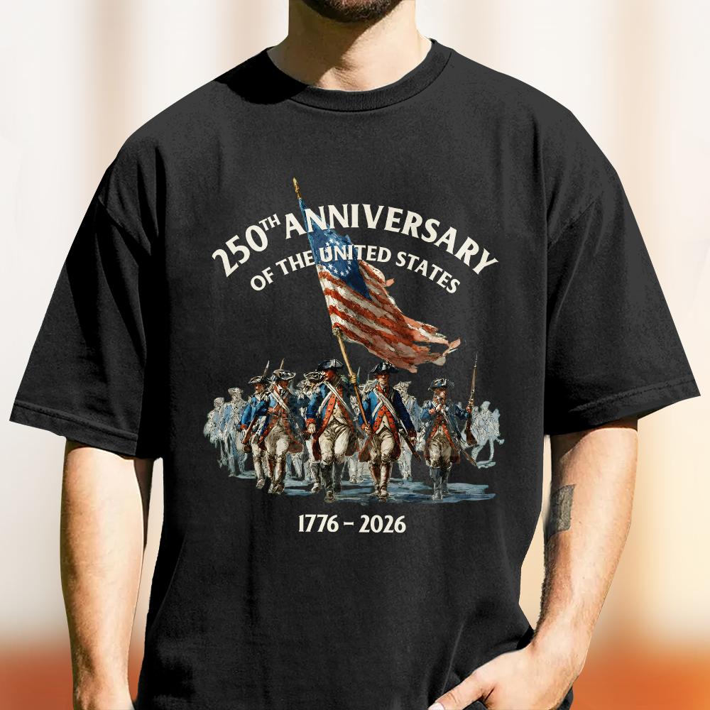 250th Anniversary T-Shirt American Flag Gift for Him/Her Comfort Shirt GradoCreations