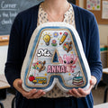 Personalized Cute Alien Pillow Custom Shape Back to School Gift for Kids Pillow GradoCreations