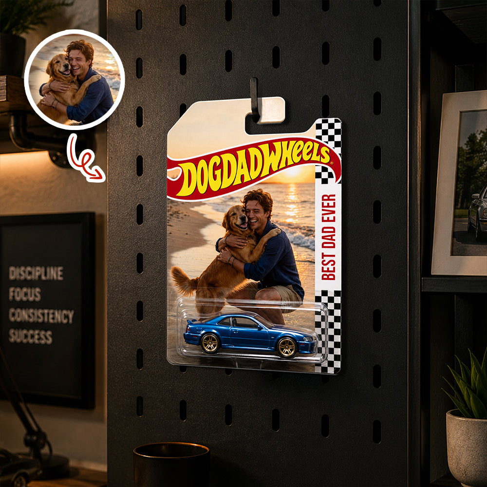 Personalized Photo Gift Best Dad Mom Ever Car Decor HN590 - Hot Wheels GradoCreations