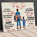 Personalized Superhero Canvas Print for Son Gift | Custom Name