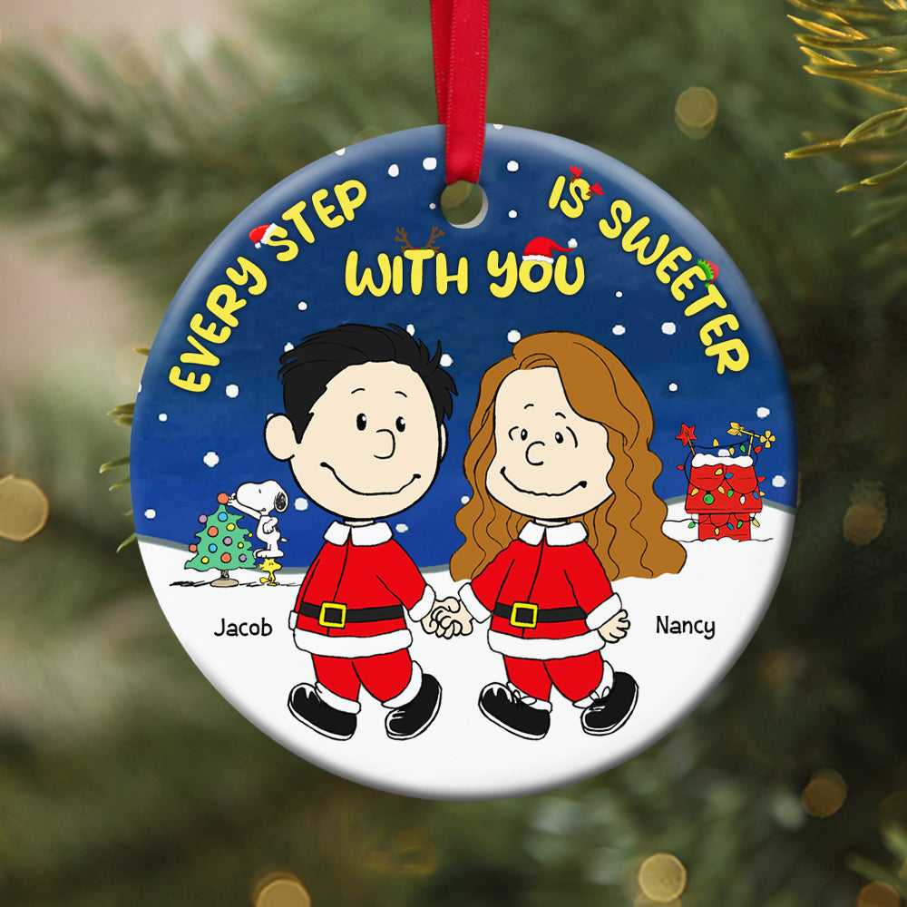 Personalized Ceramic Ornament Every Step Is Sweeter Gift for Couples