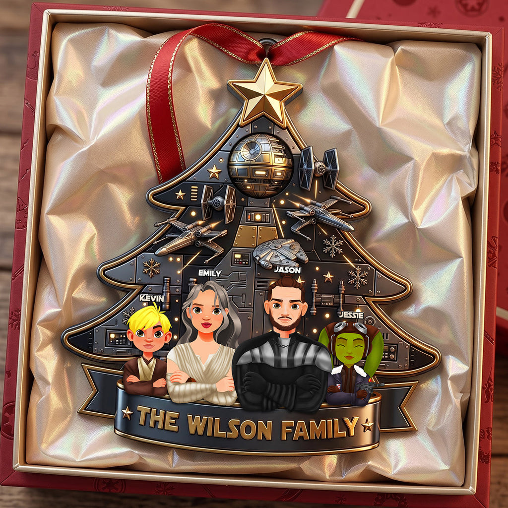 Personalized Space Mission Family Tree Acrylic Ornament Gift for Family Ornament GradoCreations