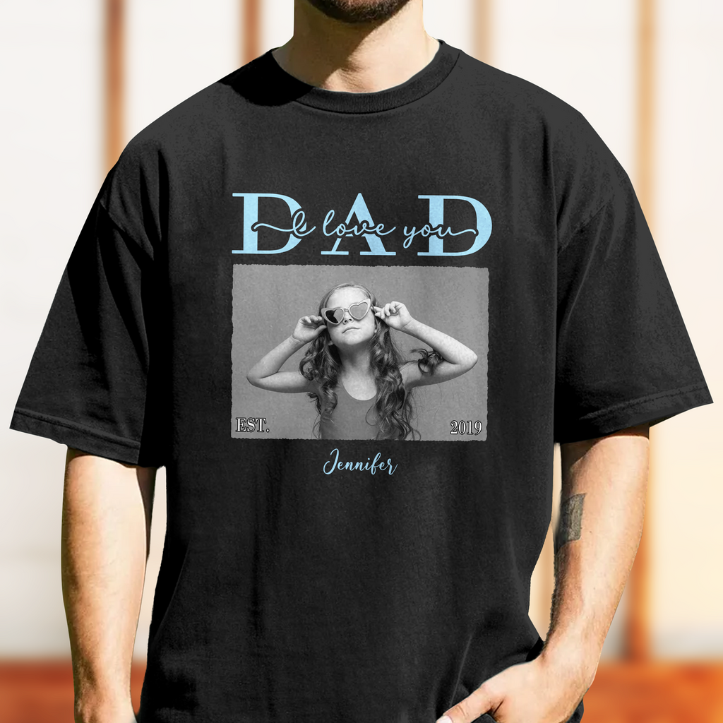 Personalized Comfort Shirt Custom Photo Gift for Dad Comfort Shirt GradoCreations