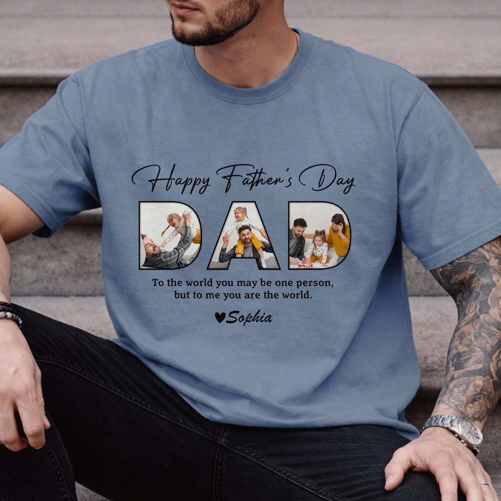 Custom Photo Comfort Shirt Gift for Dad Father's Day Comfort Shirt GradoCreations