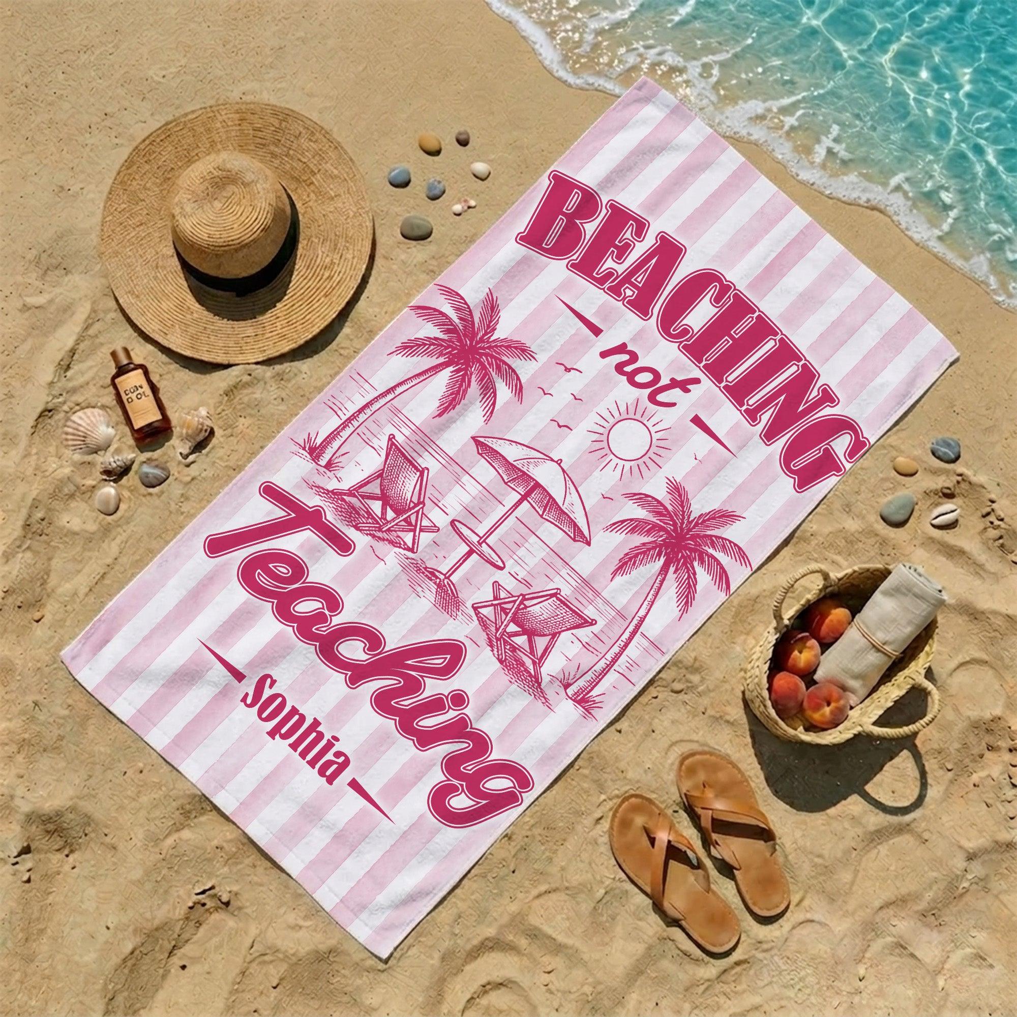 Personalized Beach Towel with Quote for Teacher Gift