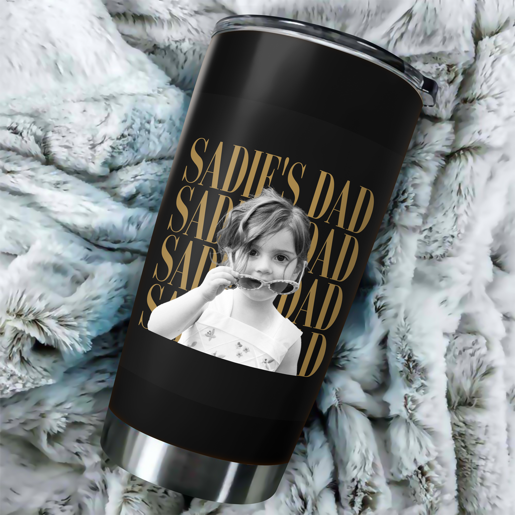 Personalized Vintage Photo Tumbler Custom Gift for Dad or Mom HN590 - Fat Tumbler GradoCreations