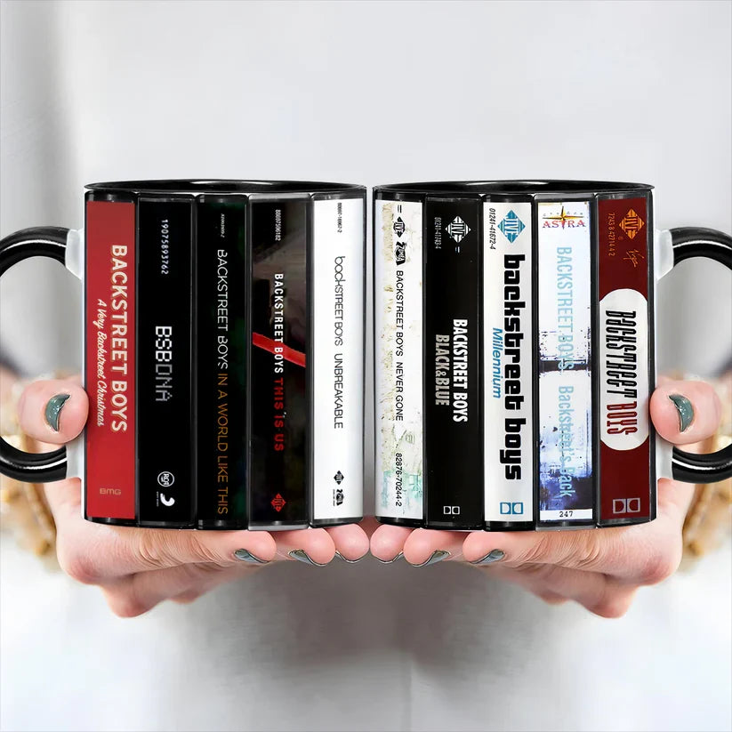 Retro Backstreet Boys Cassette Accent Mug Ceramic Drinkware GradoCreations