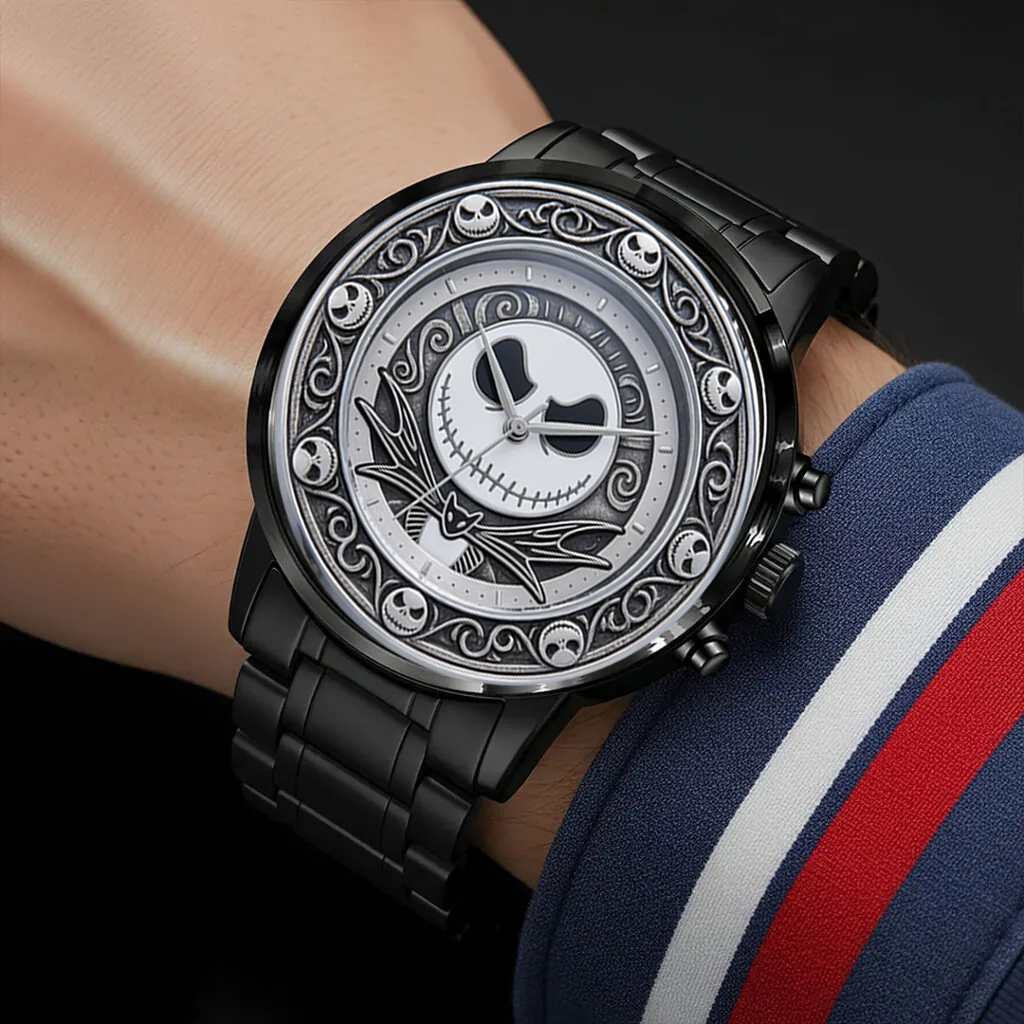 Personalized Skeleton Hand Watch Gift for Movie Fans