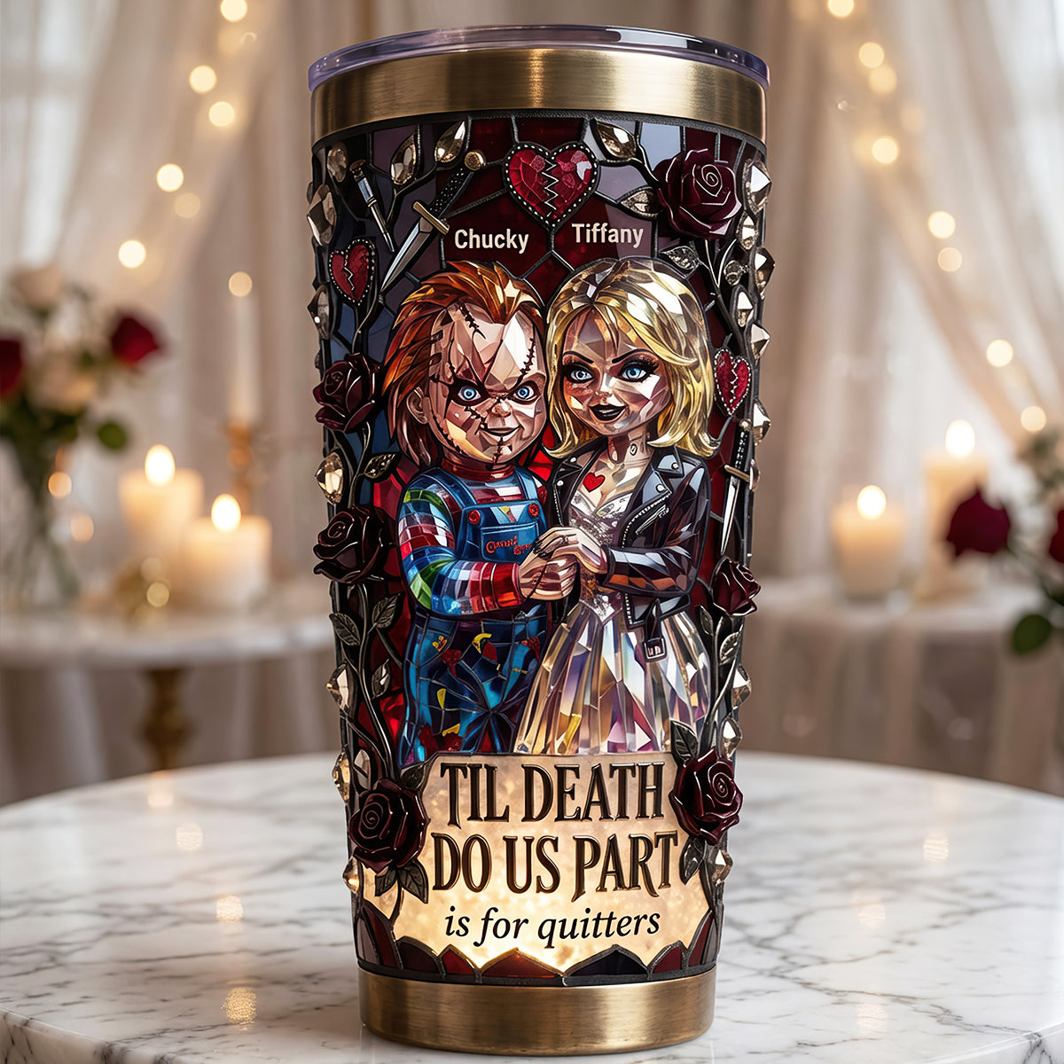 Personalized Horror Movie Tumbler Unique Gift for Couples Tumbler GradoCreations