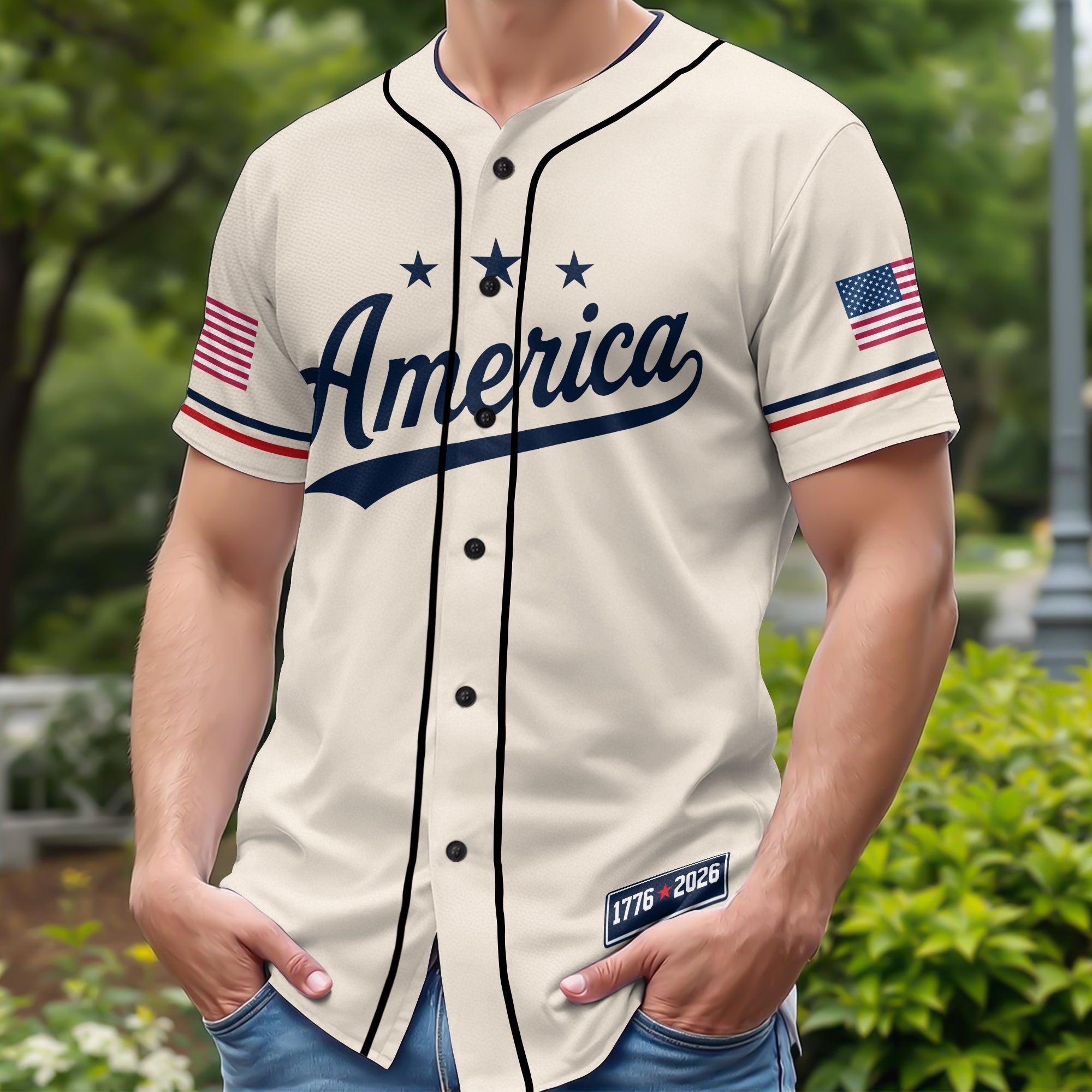Personalized 250 Years of Freedom Baseball Jersey Custom Name Gift Jersey Baseball Shirt GradoCreations
