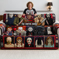 Personalized Spooky Halloween Horror Movie Sofa Cover Decor Quited Sofa Cover GradoCreations