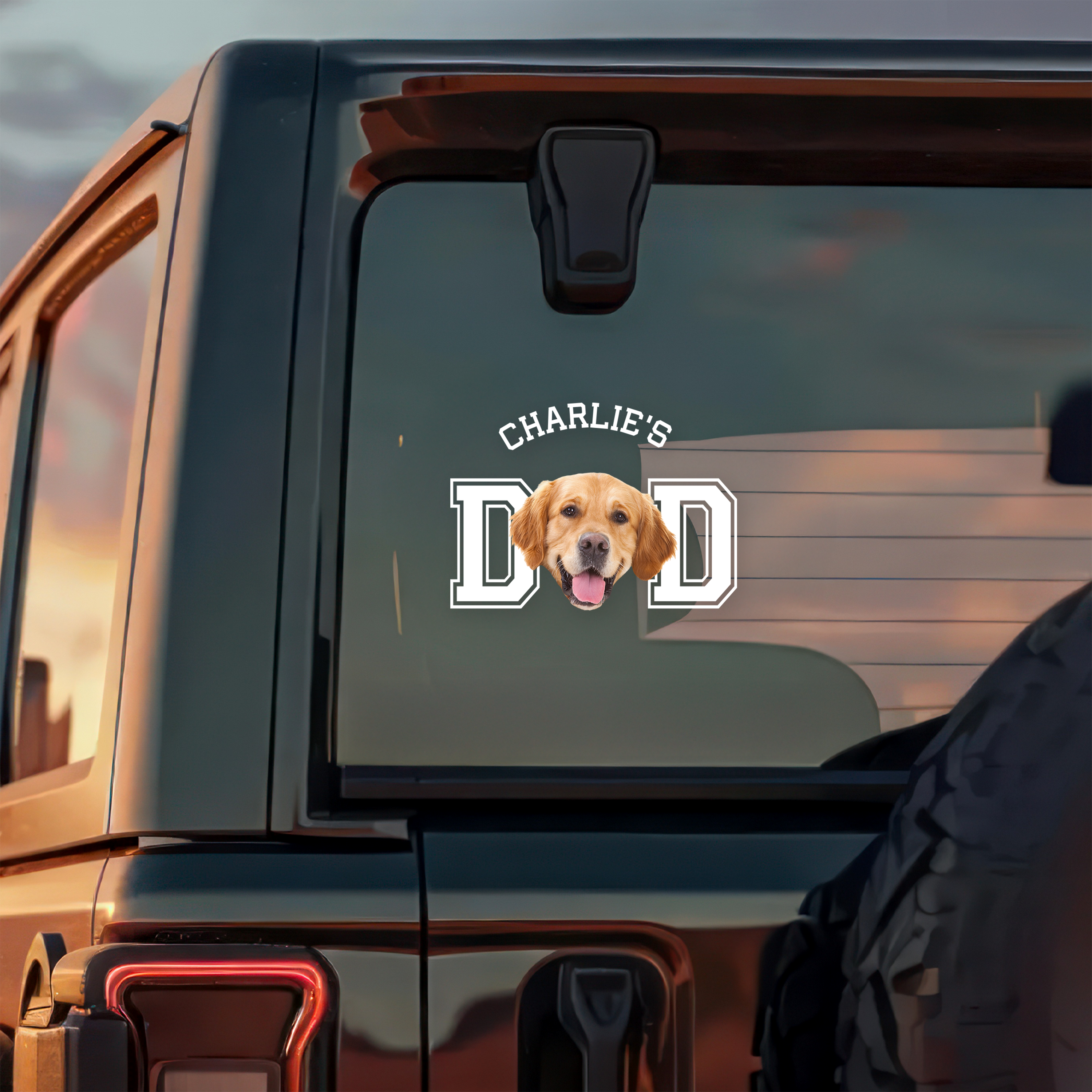 Personalized Dog Cat Photo Car Sticker Gift for Dog Dad Decal Sticker GradoCreations