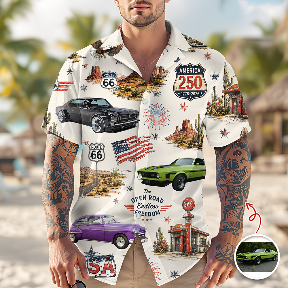 Custom Vintage Car Aloha Shirt Personalized Gift for Dad HN590 - AOP Hawai Shirt GradoCreations