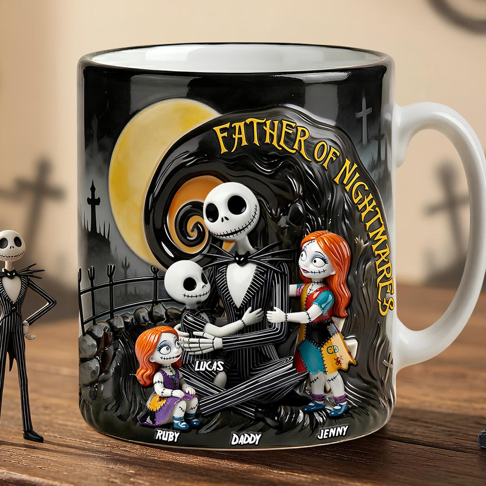 Personalized Father of Nightmares Coffee Mug Unique Gift for Dad