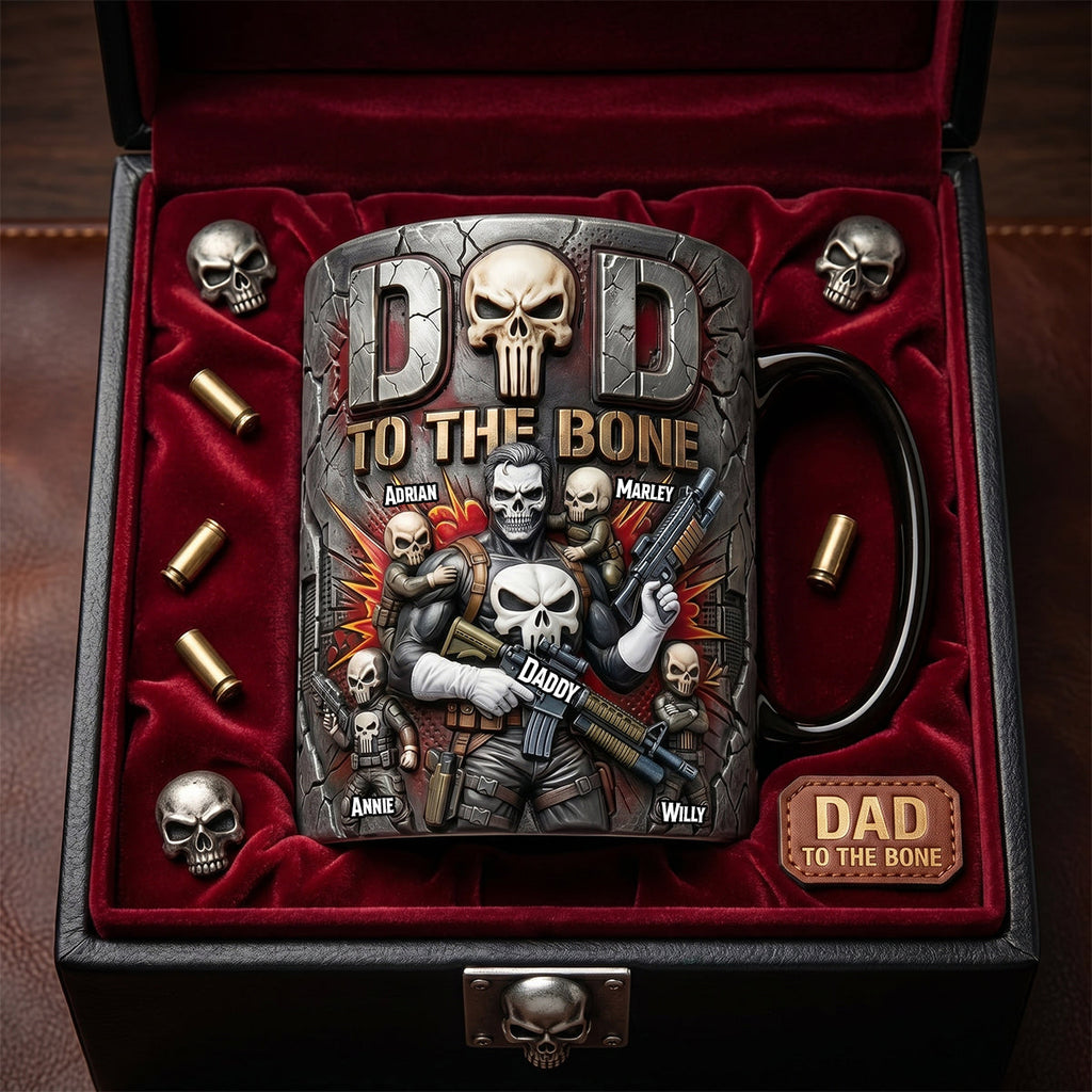 Personalized Color Changing Skull Mug Gift for Dad