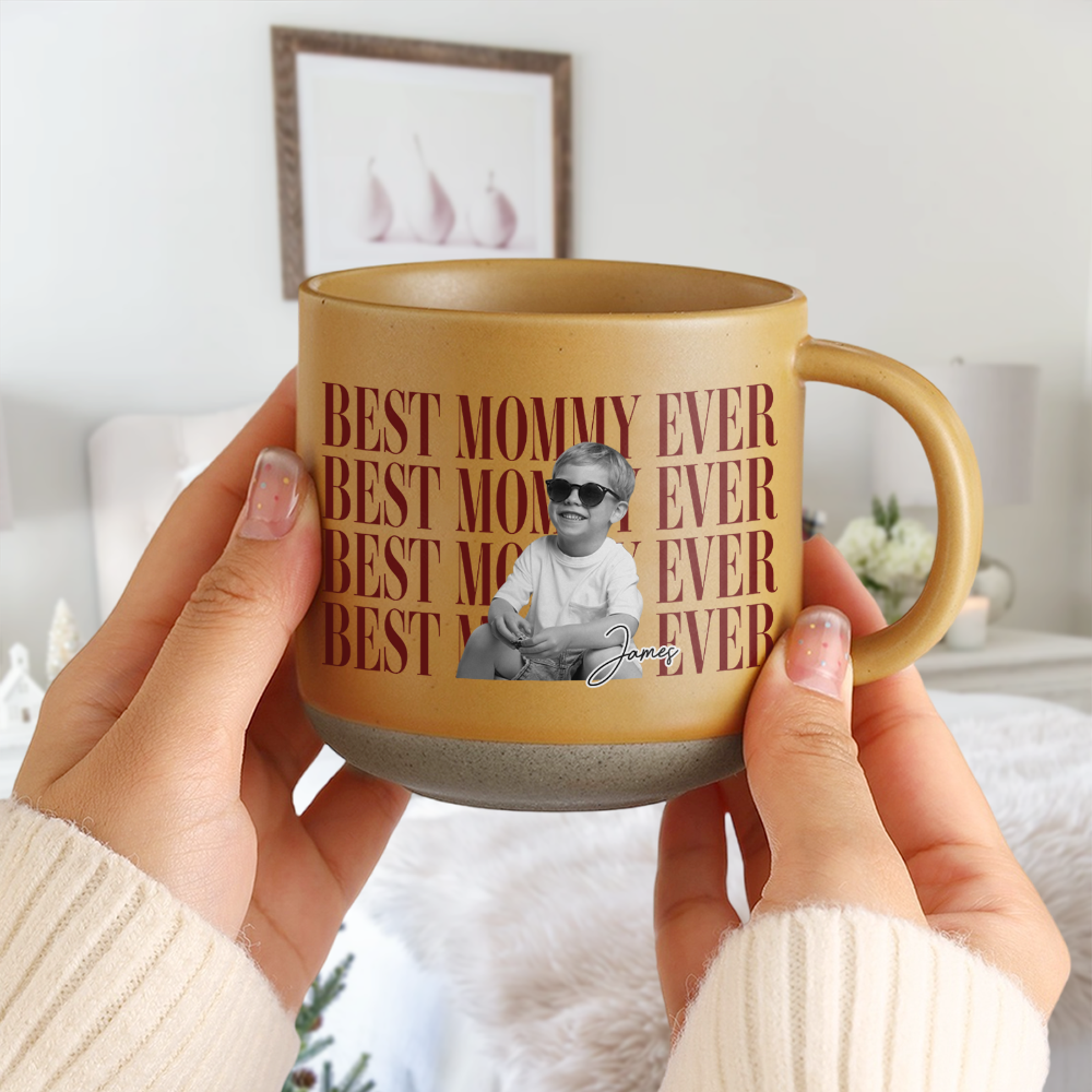 Personalized Vintage Photo Pottery Mug Best Dad or Mom Gift HN590 - Pottery Mug GradoCreations