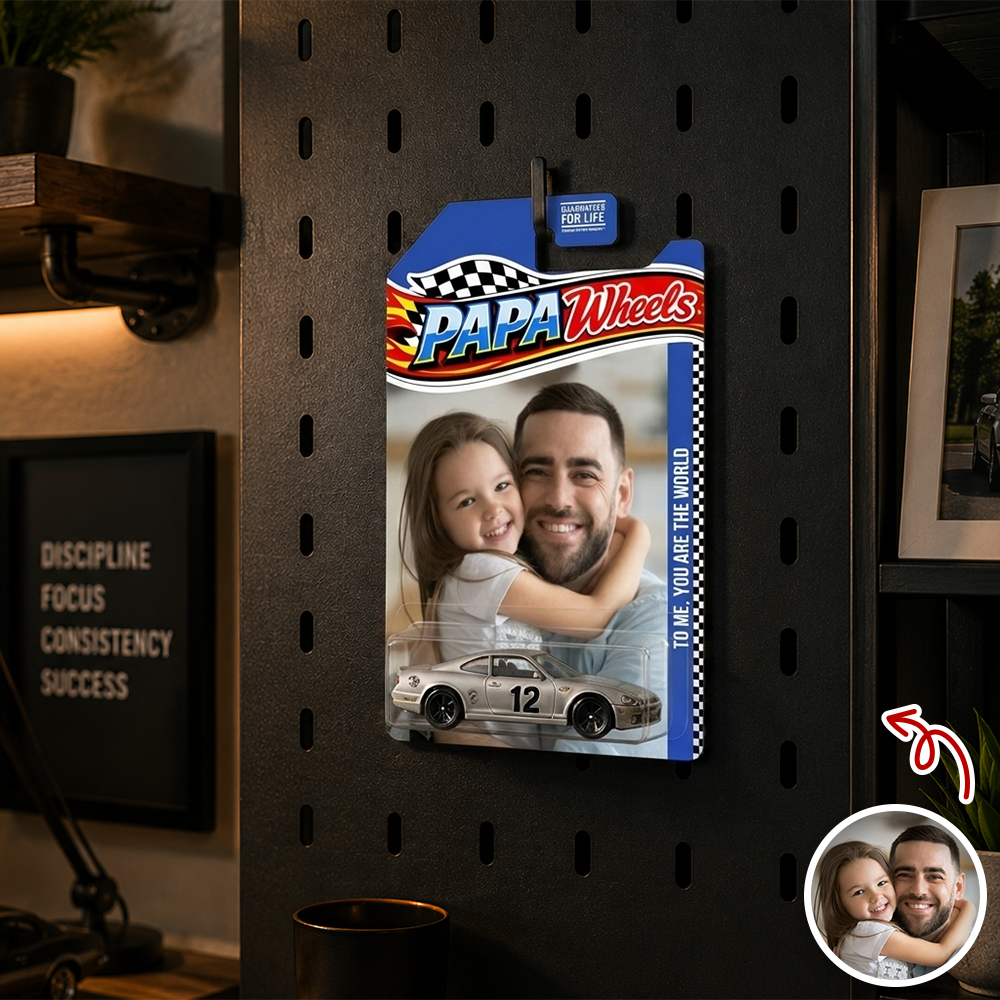 Personalized Hot Wheels Car Photo Gift for Dad Father's Day HN590 - Hot Wheels GradoCreations