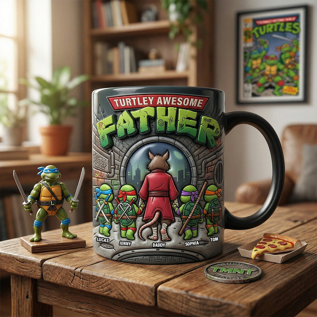 Personalized Color Changing Mug Turtley Awesome Gift for Dad
