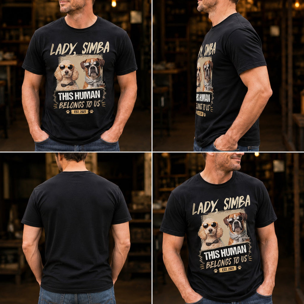 Personalized Dog Photo Shirt Custom Gift for Dog Dad HN590 - Tshirt GradoCreations