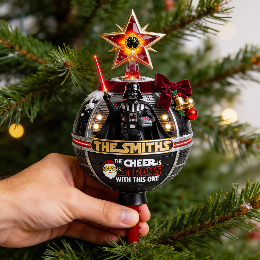 Personalized LED Light Tree Topper with Star - Christmas Gift for Family, Movie Fans LED Light Tree GradoCreations