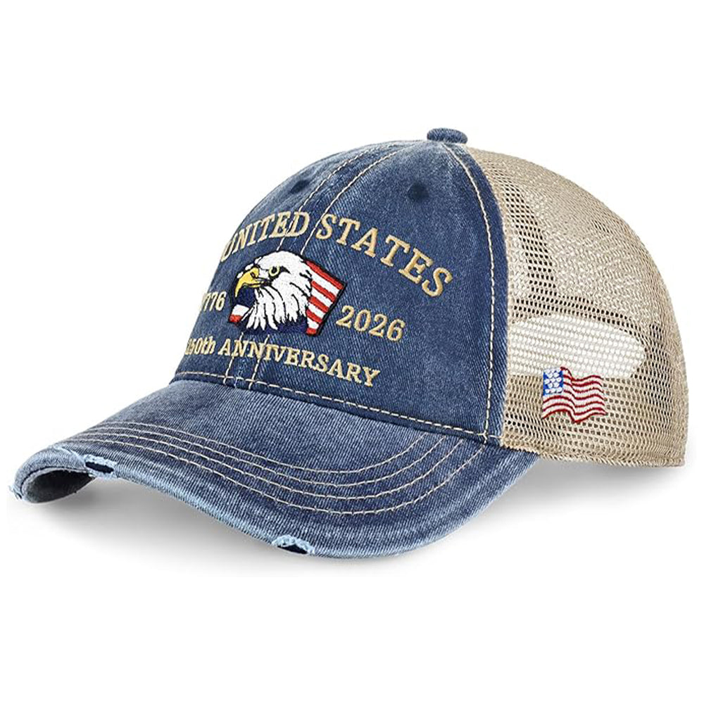 Personalized Independence Trucker Hat USA Flag Gift for Dad HN590 - Embroidery Hat Josh fix GradoCreations