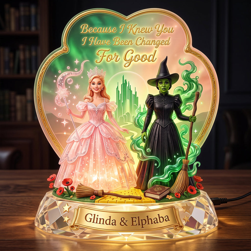 Personalized Acrylic Light Box Gift for Her - Witch Lovers Decor Acrylic Light Box GradoCreations