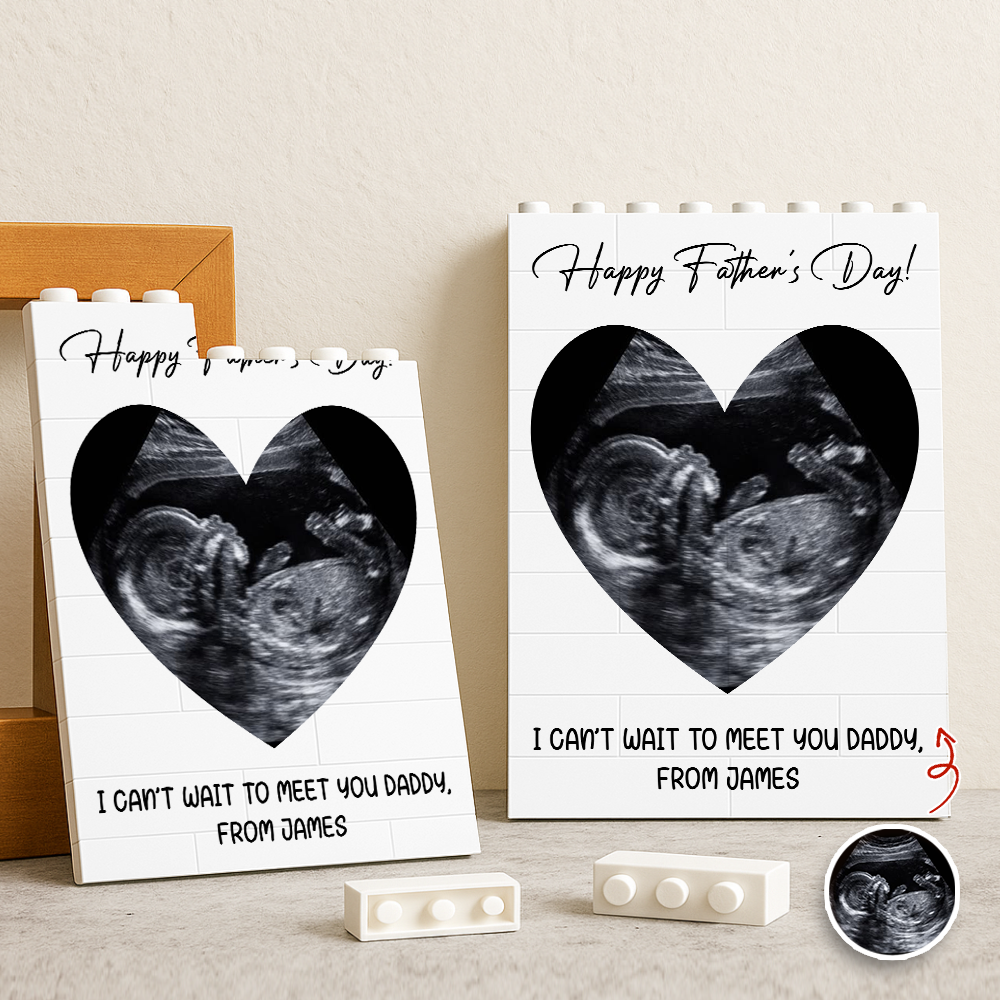 Personalized Photo Building Block Gift for Dad Father's Day HN590 - Building Blocks GradoCreations