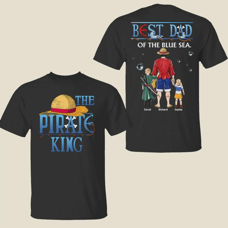 Personalized Dad Shirt with Pirate Theme Gift for Father's Day