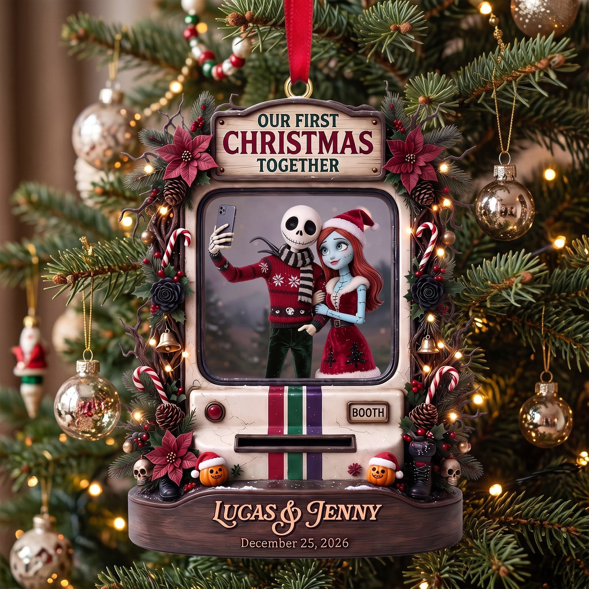 Personalized Acrylic Ornament Our First Christmas Gift for Couple Ornament GradoCreations