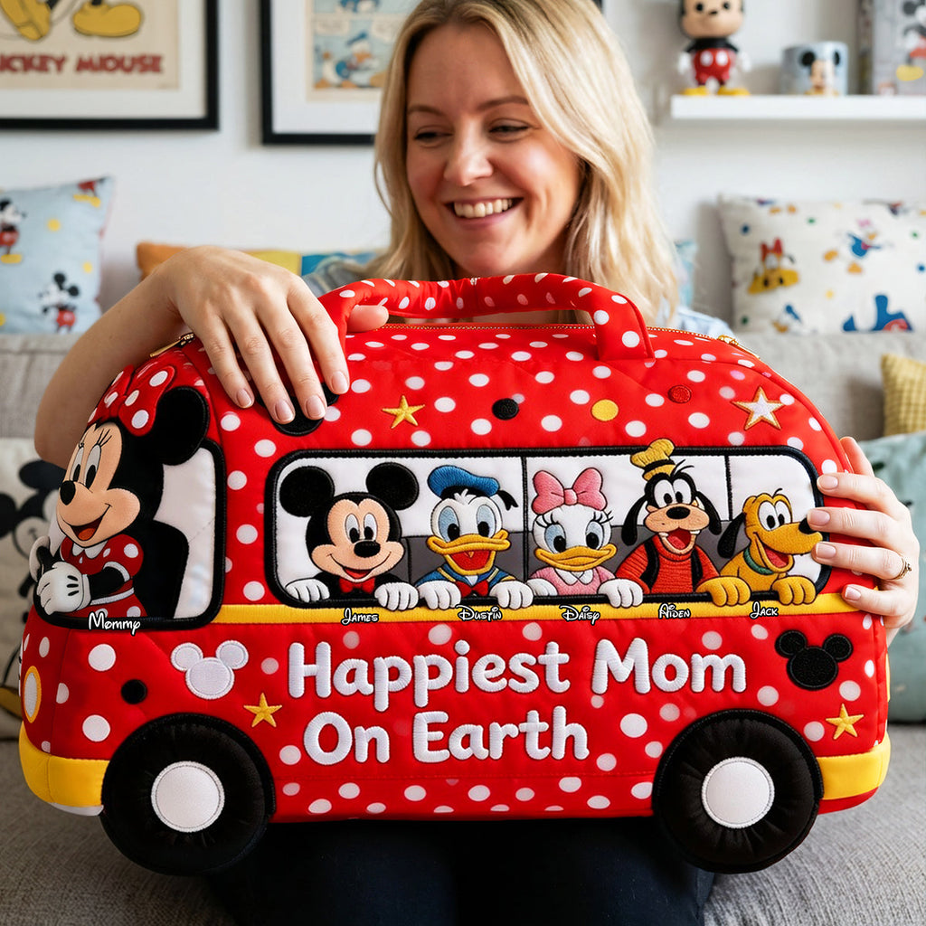 Personalized Minnie Mouse Duffle Bag Happiest Mom On Earth Gift Quilted Duffle Bag GradoCreations