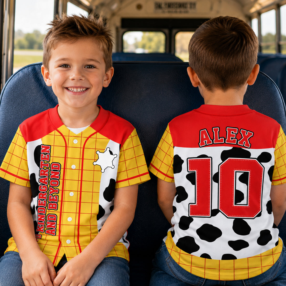 Personalized Cowboy Story Baseball Jersey for Kids - Back to School Gift Kid Baseball Jersey GradoCreations