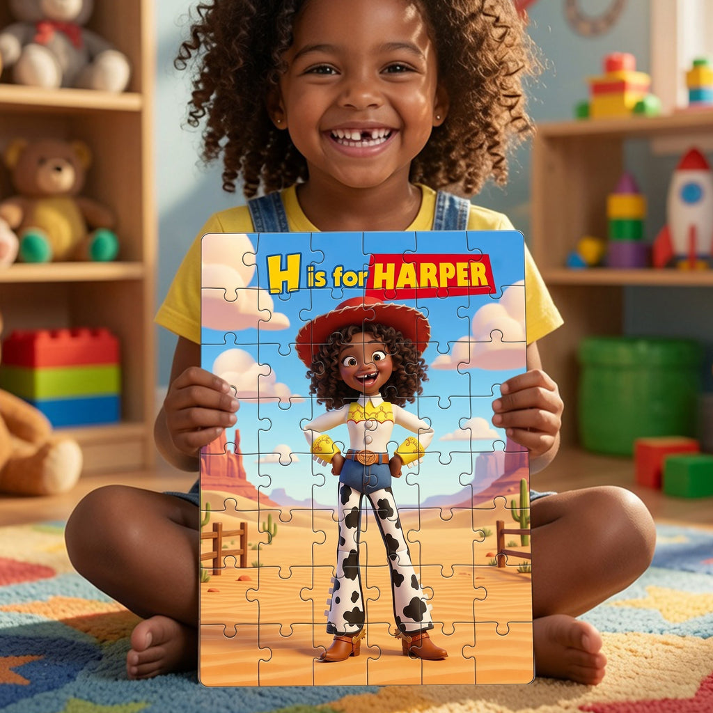 Personalized Custom Photo Puzzle Gift for Kids - 5 Sizes Available