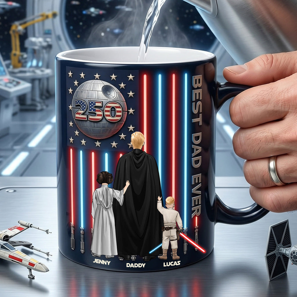 Personalized Best Dad Ever Accent Mug Custom Name Gift