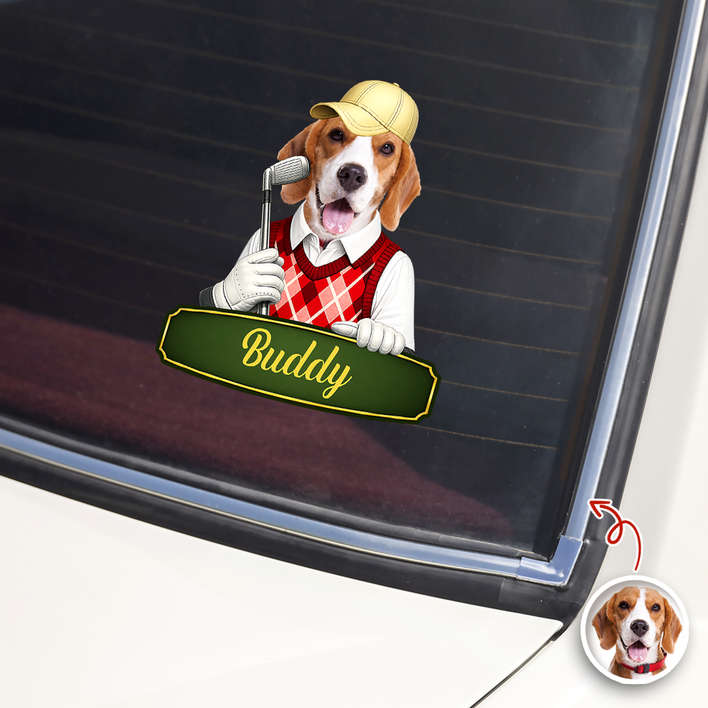 Personalized Dog Cat Photo Car Window Decal Sticker Gift for Dad Decal Sticker GradoCreations
