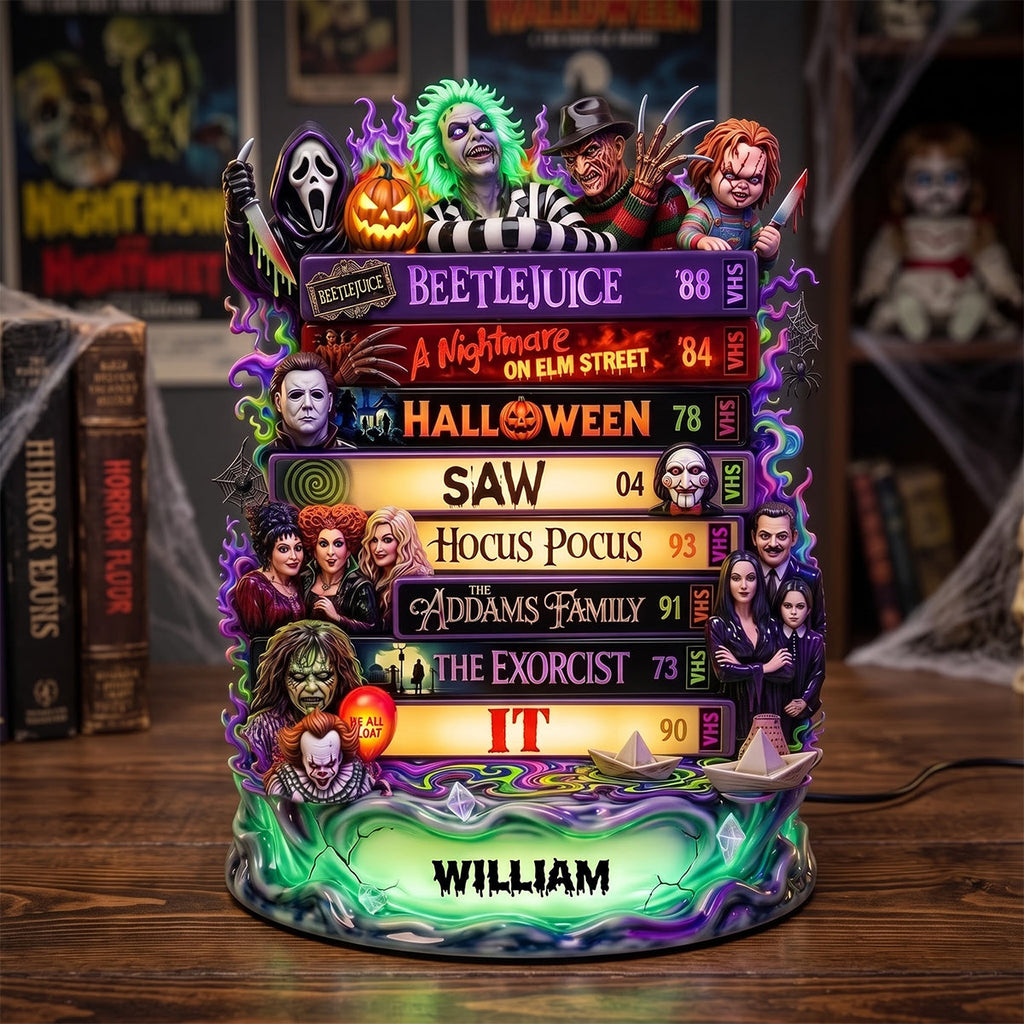 Personalized Acrylic Light Box with Horror Characters for Halloween Gift Acrylic Light Box GradoCreations