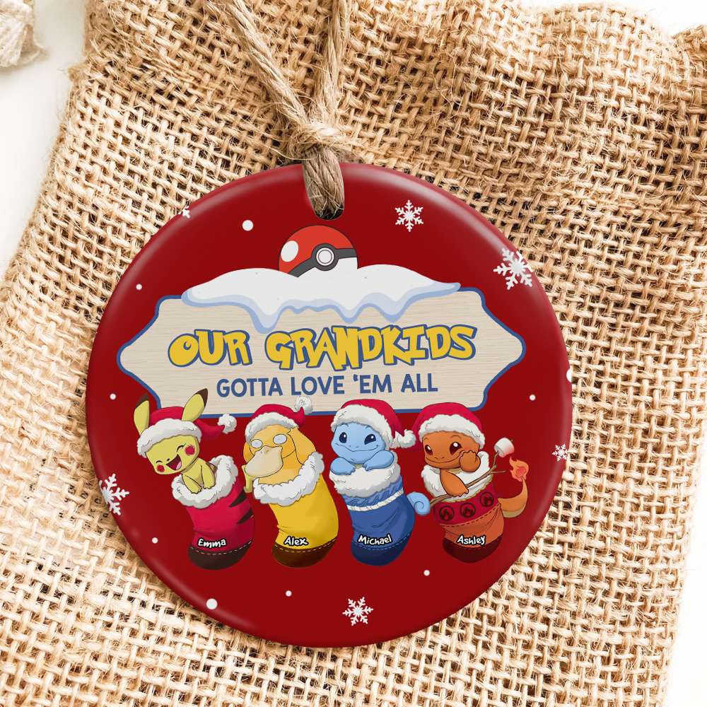 Personalized Ceramic Christmas Ornament Family Gift Gotta Love 'Em All