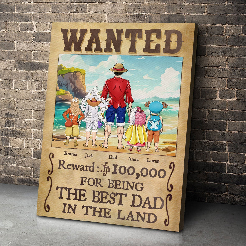 Personalized Canvas Poster Gift for Dad Best Dad in the Land